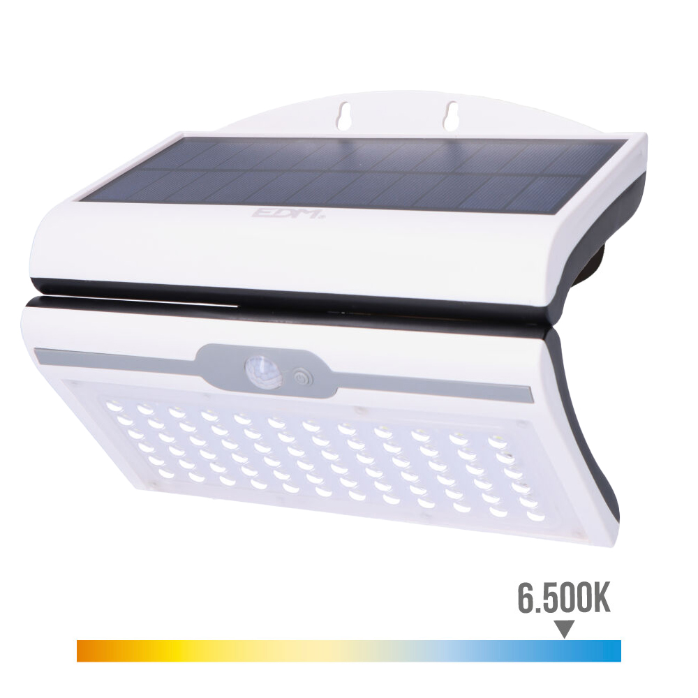 [APL-SOLAR-6W-BL] APLIQUE SOLAR 6W 430lm RECARGABLE C/SENSOR (2-6M) DOBLE ILUMINACION: FRONTAL Y TRASERA