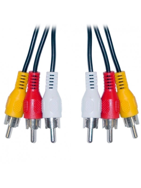 [IMG-CBL-3RCA-1.5M] CABLE AUDIO-VIDEO 3 RCA MACHO-MACHO 1.5mts
