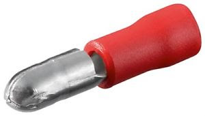 TERMINAL CILINDRICO MACHO ROJO PARA CABLE DE 1.5MM 0.4