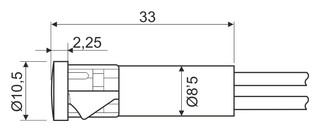 PILOTO VERDE Ø5mm 12VDC