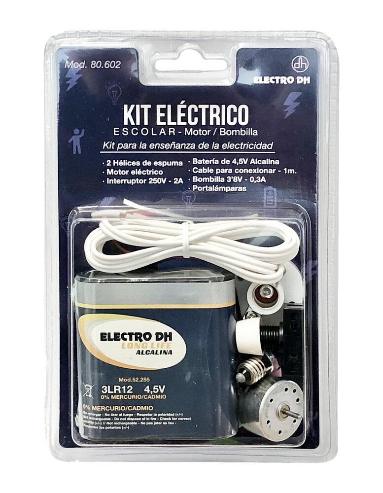 [KIT-ELEC-80.602] KIT ELECTRICO ESCOLAR CON MOTOR Y BOMBILLA