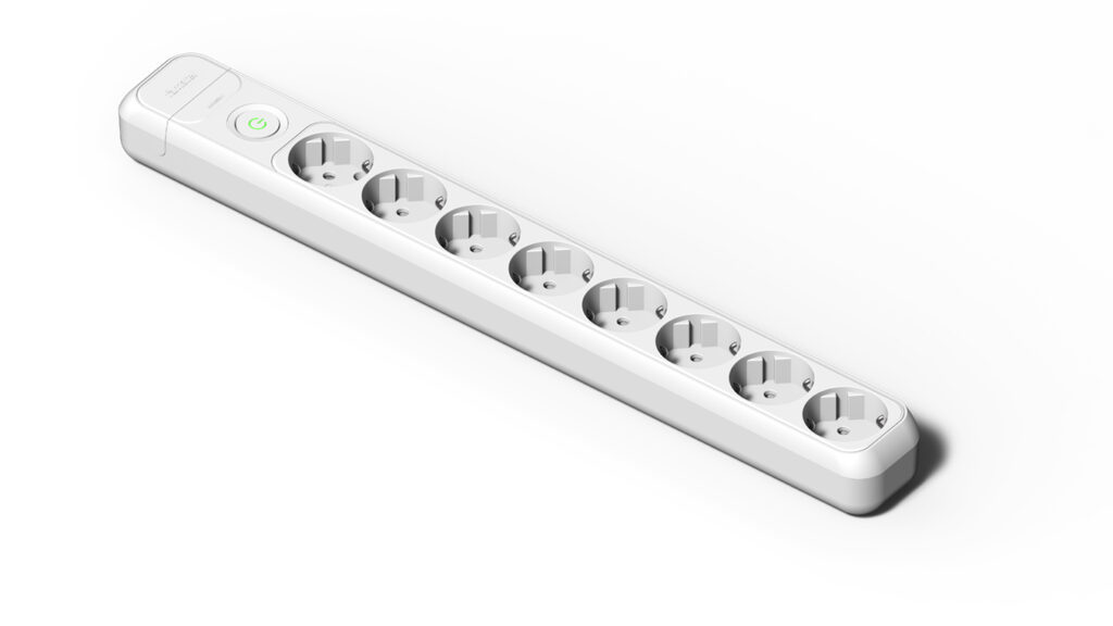 BASE MULTIPLE 8 TOMAS SCHUKO 2P+T 16A 250V SUPERFICIE SIN CABLE C/INTERRUPTOR