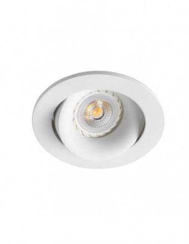 ARO ARGON REDONDO BLANCO PULIDO SIN ALAMBRE CARDAN ORIENTABLE Ø113X40MM CUT: Ø95MM