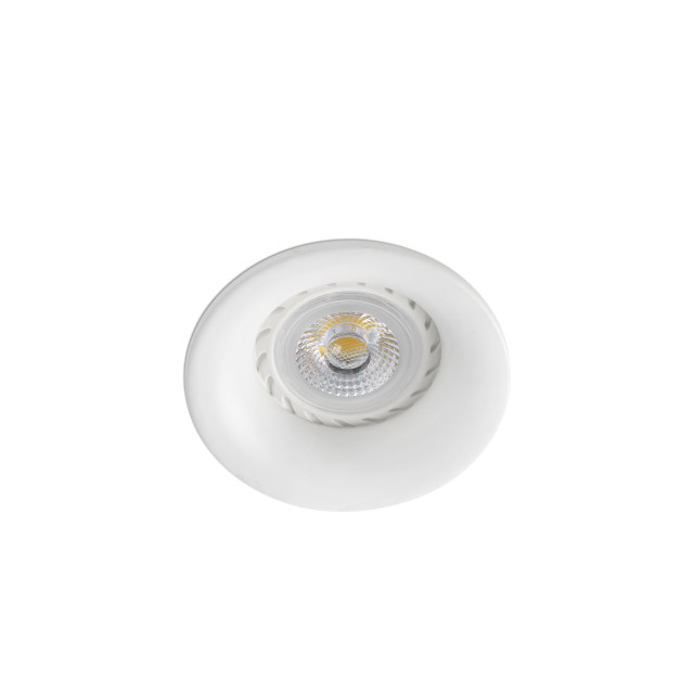 ARO DICROICA REDONDO NEON BLANCO MATE Ø78x45mm CORTE: Ø65MM SIN ALAMBRE FIJO FARO MR16
