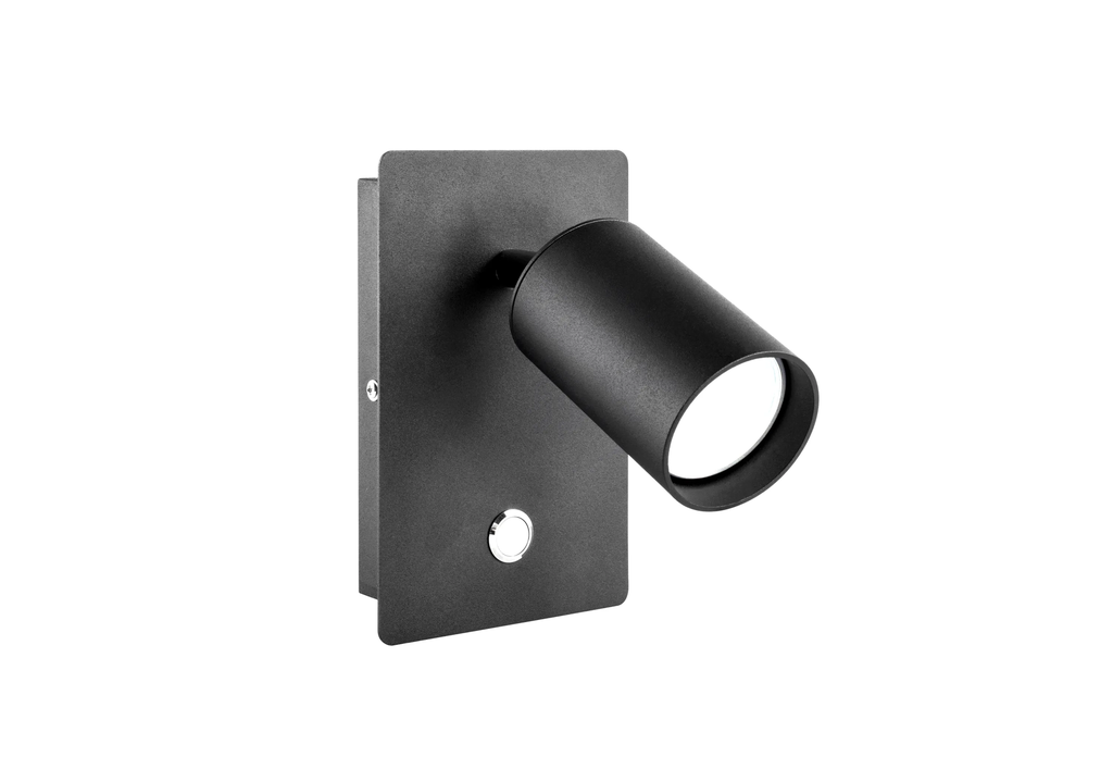 [APL-LEC-NG-INT-GU10] APLIQUE LED LECTOR DE CABECERA GU10 C/INT. NEGRO