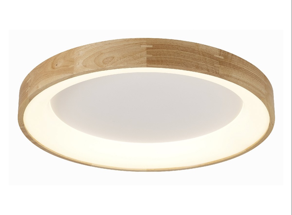 PLAFON TECHO MADERA REDONDO 30W 2100lm LUZ CALIDA