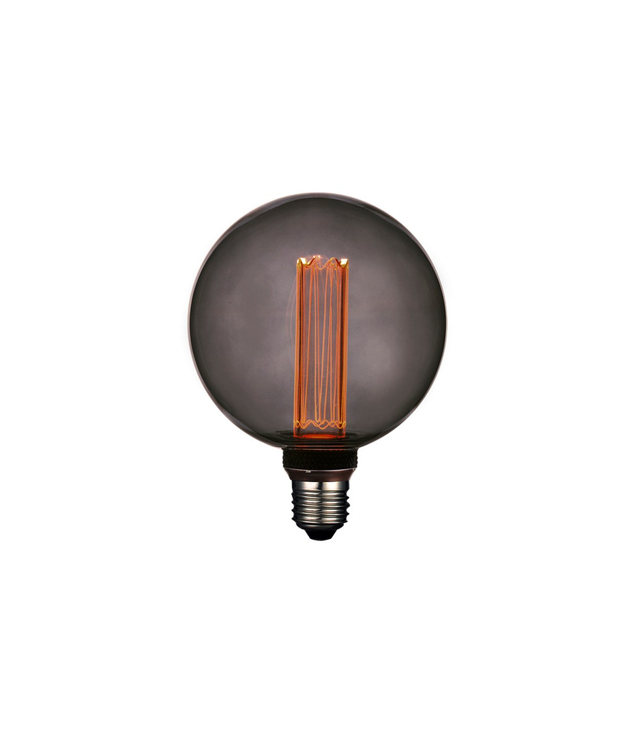 BOMBILLA DECORATIVA SMOKY GLASS E27 G125 4W 1800ºK 230VAC 360º 120lm