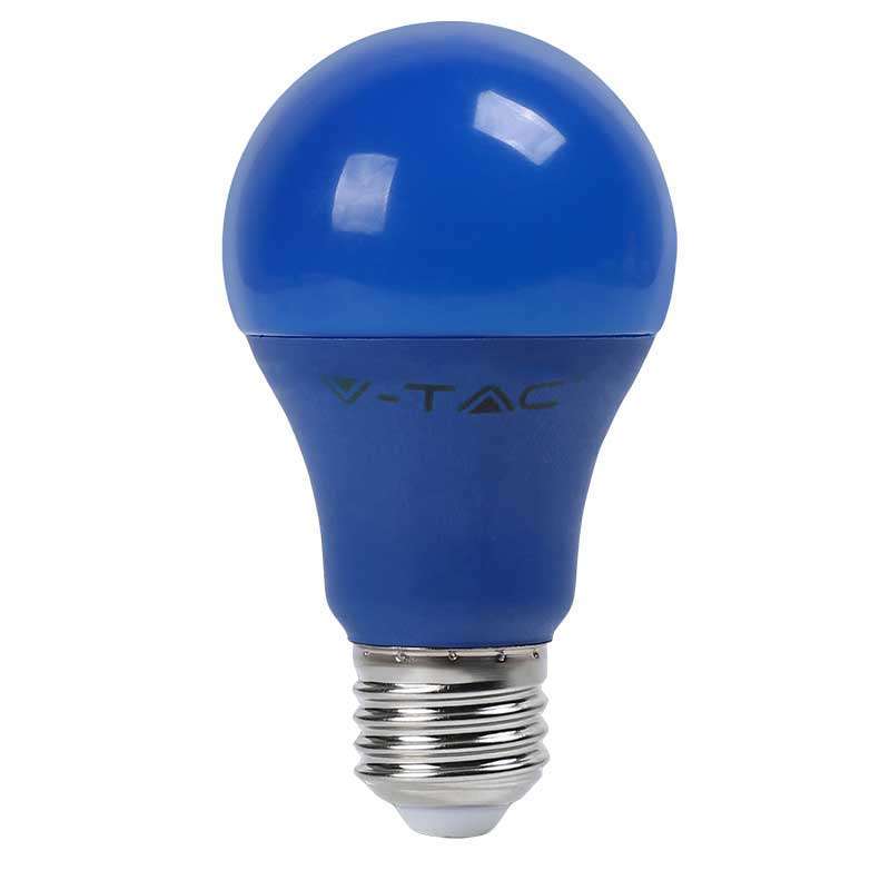BOMBILLA STANDAR LED DE COLOR E27 9W 180º IP20 AZUL