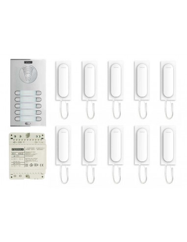 KIT PORTERO AUDIO FERMAX 4+n CITYLINE 10L AG 230V TEL. BL.