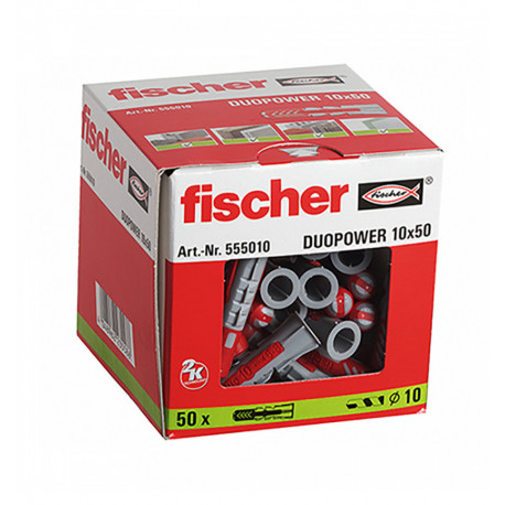 PACK 50 TACOS DUOPOWER FISCHER 10X50 CAJA 50 UNIDADES