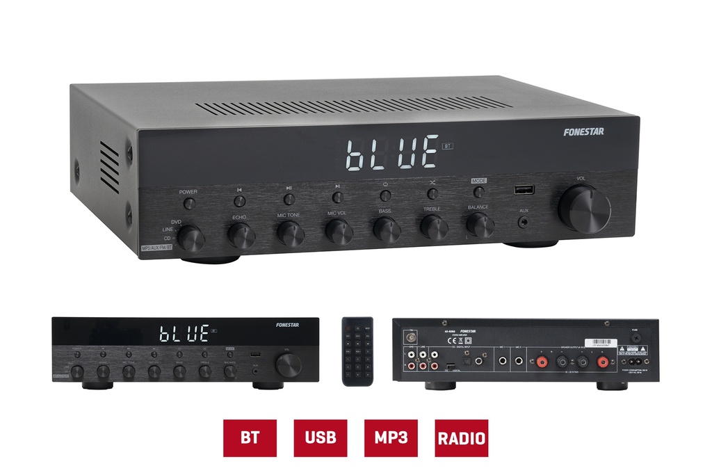 [SON-AMP-AS6060] AMPLIFICADOR HI-FI ESTEREO BT/USB/FM 60+60W RMS AS-6060