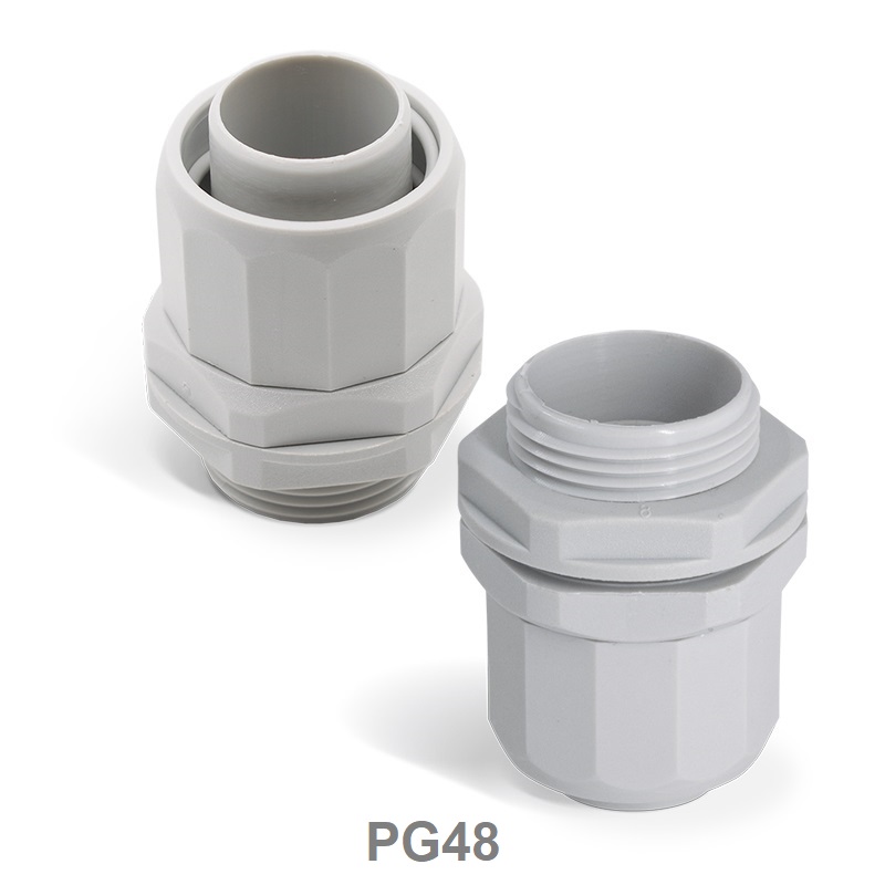RACOR CAJA-TUBO ELECTROFLEX CON TUERCA PG48