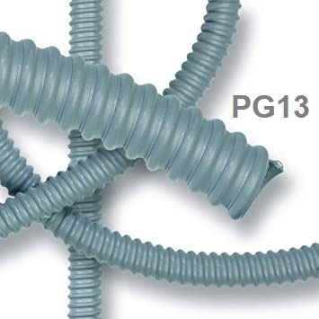 Mts TUBO PLASTICO ELECTROFLEX PG13 ROLLOS 25Mts MEDIDAS INTERIOR Ø16mm EXTERIOR Ø21mm