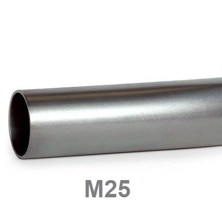 [TME25] Ud. TUBO 3mts METALICO ACERO RIGIDO "TAE" ENCHUFABLE M25