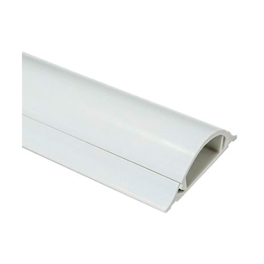 [CAN-20X70-SUELO] CANALETA SUELO ADHESIVA PVC BLANCA 2M. Medida: 20x70MM IP40. Con tapa de cierre de máxima