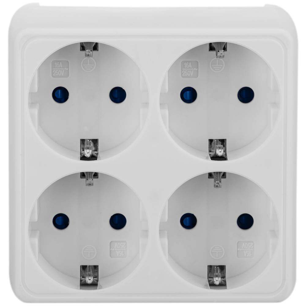 BASE CUATRO TOMAS T T C/CLAVIJA 16A