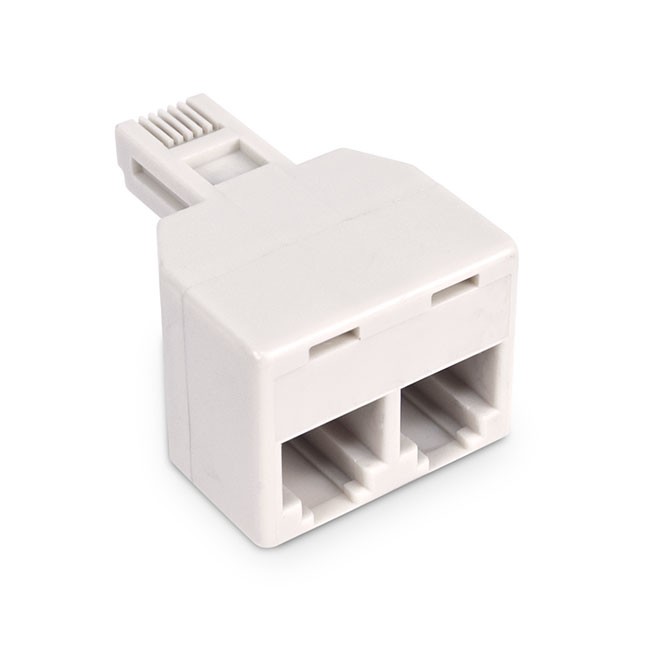 REPARTIDOR RJ11 TELEFONO DOBLE 1M 2H 6P4C