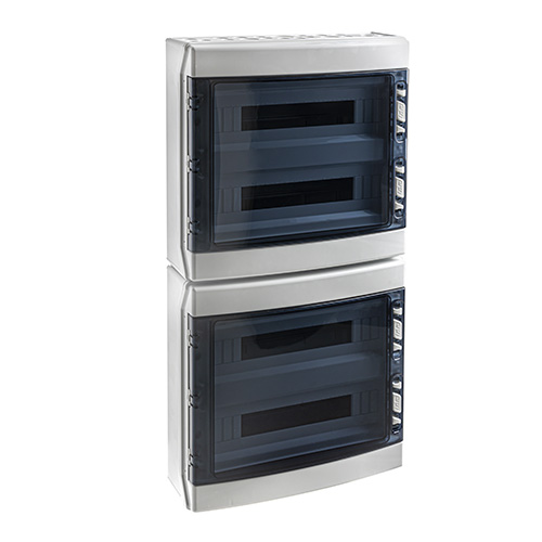 [CUA-IDE-CDN72PT] CUADRO ESTANCO IP65 ABS 4X18(72 mod) PTA. TRANSPARENTE