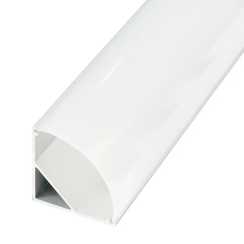 163030 PERFIL ESQUINA ALU 2M P/TIRA LED C/TAPA OPAL 30X30mm