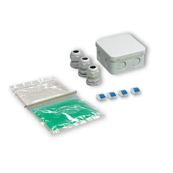 [CAJA-8X8-GEL] CAJA DERIVACION SUPERFICIE 8X8cm IP68 CON GEL BICOMPONENTE CON 3 PRENSAESTOPAS