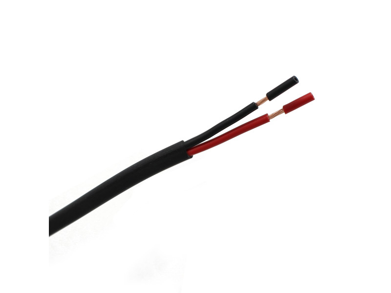 Mt. CABLE MANGUERA PLANA PVC 2x0,35mm2 NEGRO INTERIOR rojo,negro