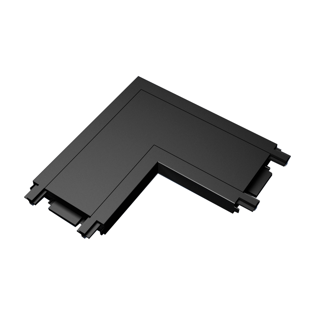 UNION DE ESQUINA RECTA NEGRA P/CARRIL MAGNETICO ''LA''