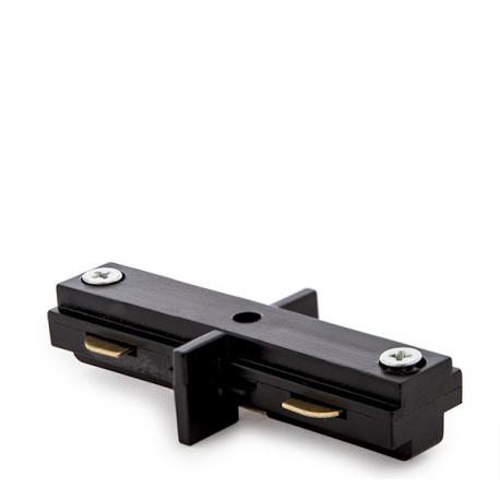 [FC-CAR-2P-I-NG] CONECTOR UNION PARA CARRIL MONOFASICO RECTO NEGRO