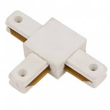 [FC-CAR-2P-T-BL] CONECTOR DERIVACION PLANO PARA CARRIL MONOFASICO EN T BLANCO