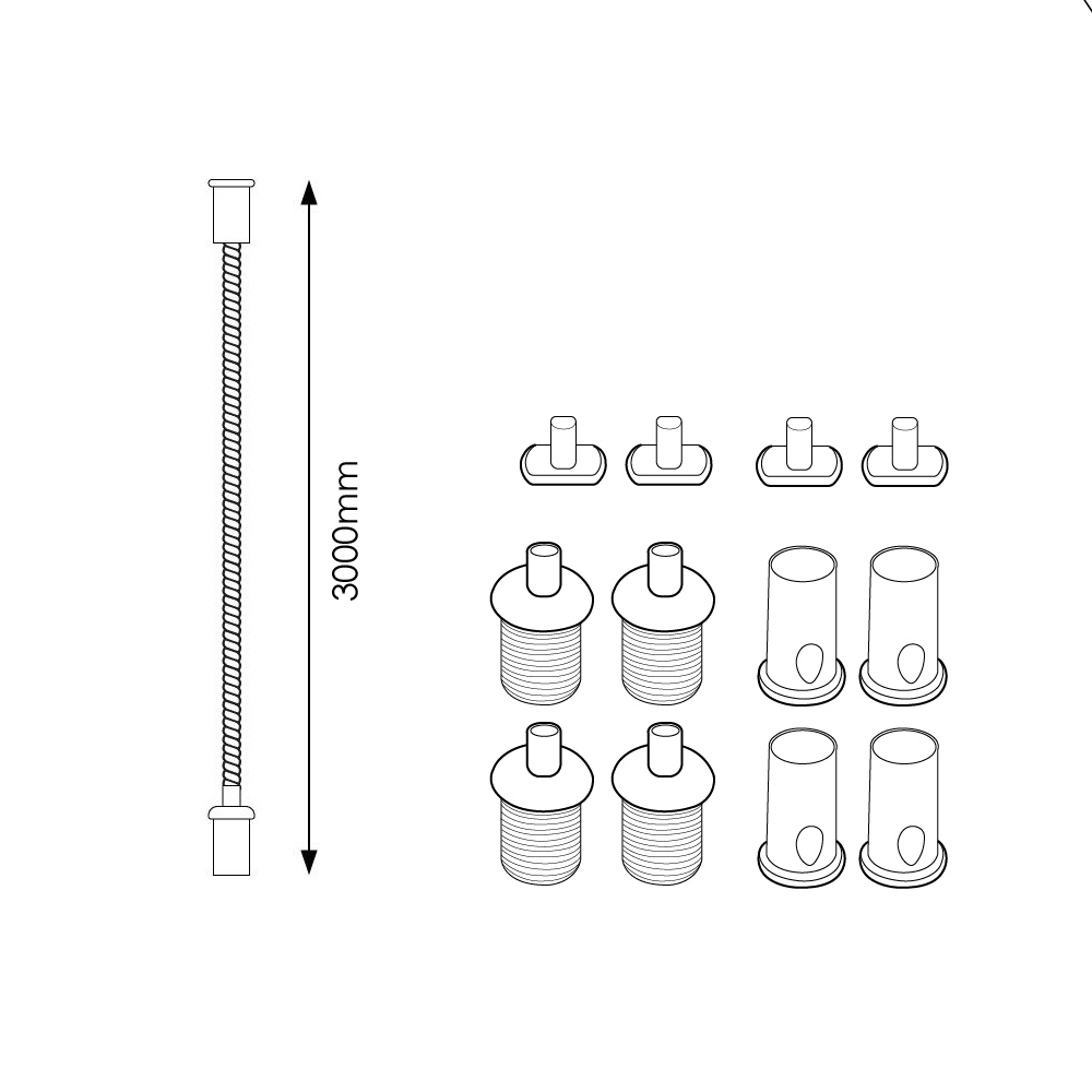 FOCO LED SUSPENDIDO SERIE 16MM 10W PARA CARRIL MAGNÉTICO NEGRO 48V 4000ºK 1000lm 400*40mm