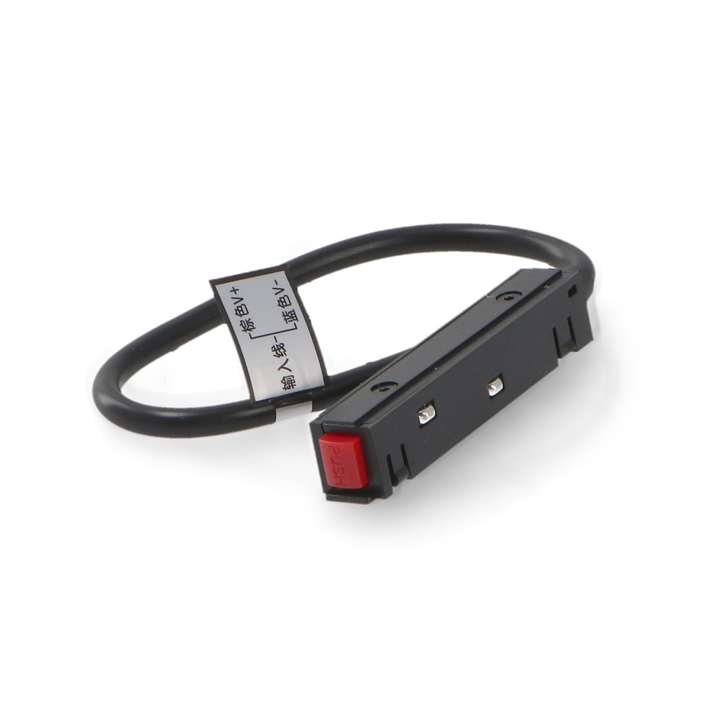 [FC-MAG-LM3579] CONECTOR CON CABLE PARA FUENTE ALIMENTACIÓN EXTERNA CARRIL MAGNÉTICO SERIE 16MM NEGRO