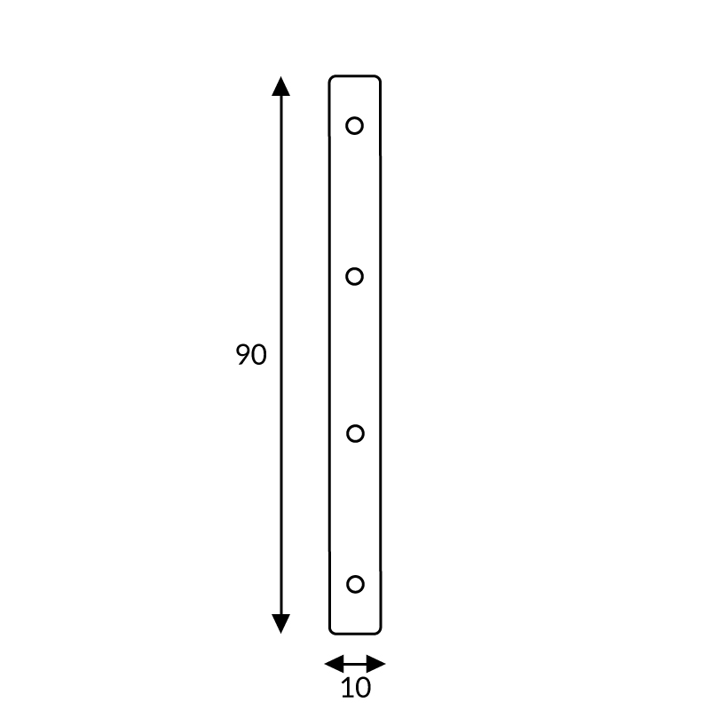 [FC-MAG-LM3951] CONECTOR UNION RECTA PARA CARRIL MAGNETICO DE EMPOTRAR