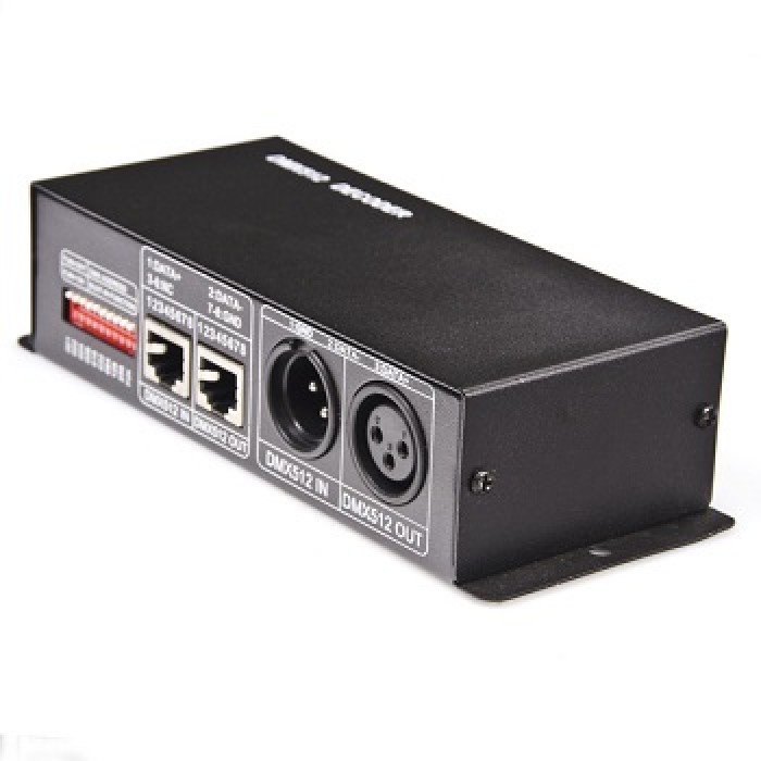 [CEN-DMX-3307] CONTROLADOR DMX512 RGB 12/24VDC 4 Canales 6A 288/576W
