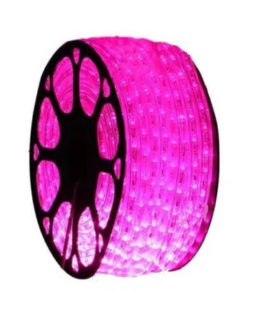 MANGUERA DE LED SMD5050 60 LED/METRO 220VAC IP65 SIN CONECTOR ROSA