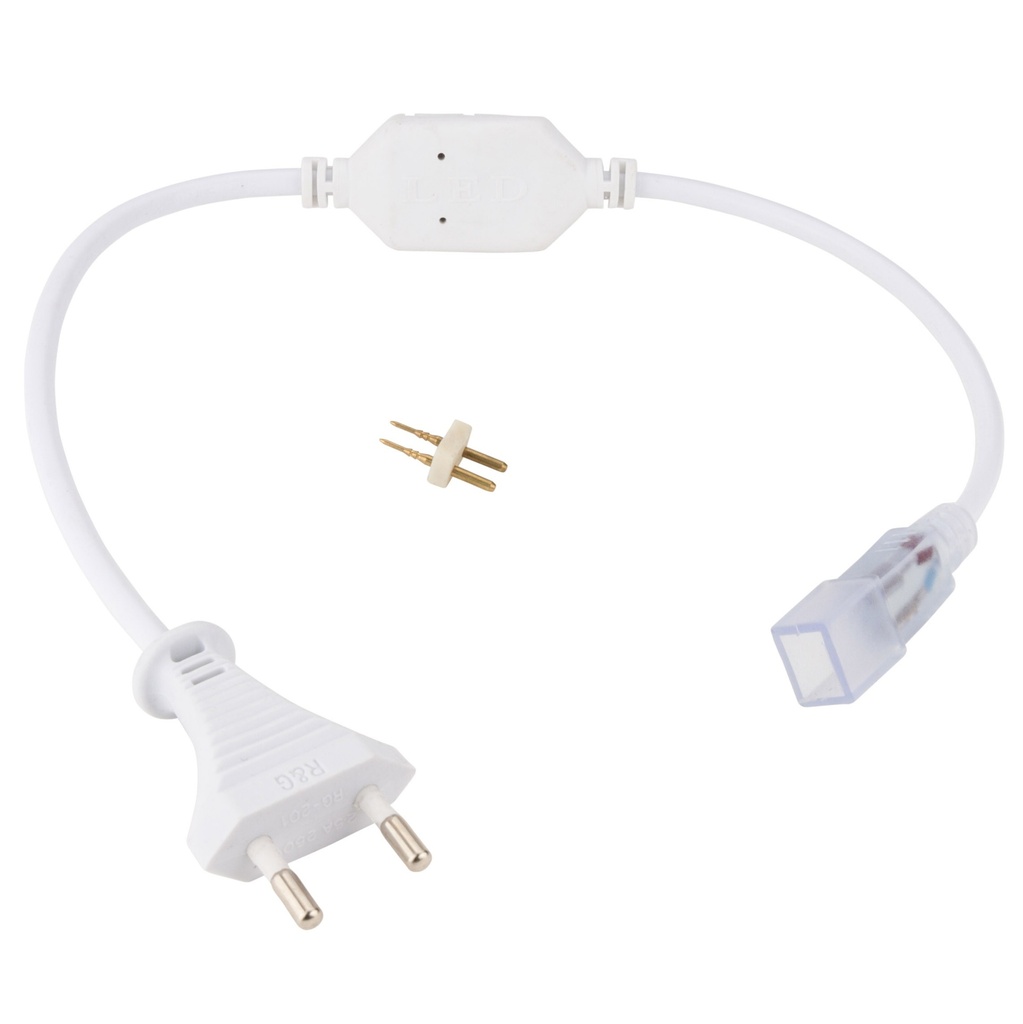 [NN-CON-5050] KIT CONEXION TIRA LED SMD5050 MANGUERA 220V 50mts MAX