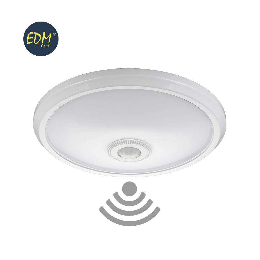 [PLF-15W-SENSOR-6] PLAFON LED 15W 6000ºK 1200LM IP20 C/SENSOR MOVIMIENTO ø240x70mm