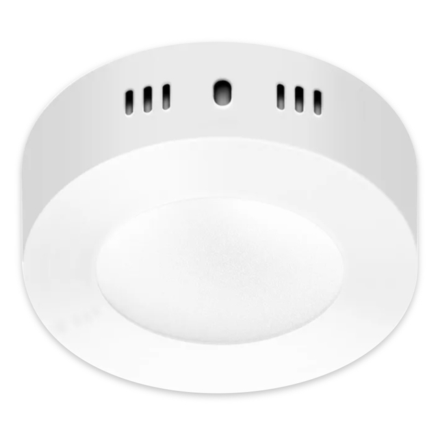 PLAFON RD 6W 3K LUZ NEUTRA 600lm 120º IP20 30H Ø120X40mm BLANCO