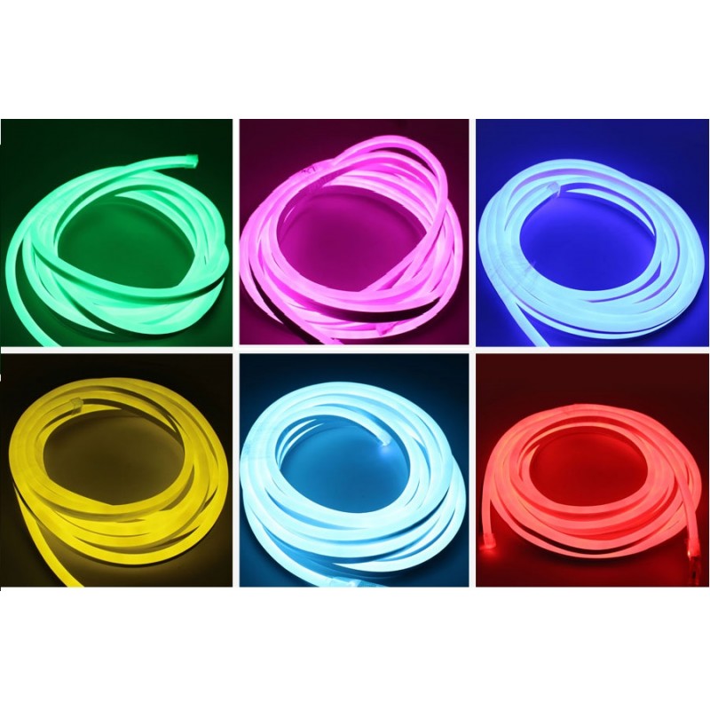 [NN-NEON-12V-RGB-14W] TIRA LED NEON FLEX RGB 10W/m 12VDC IP67 6X12mm SMD2835