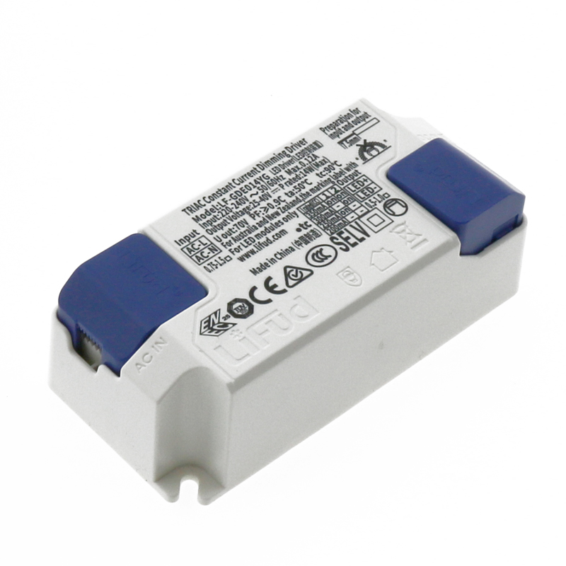 DRIVER LED TRIAC REGULABLE IN:230VAC OUT:25-40VDC 200/250/300/350mA 14W LIFUD CORRIENTE CONSTANTE
