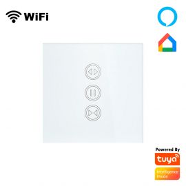 [DOM-CORT-WALL] INTERRUPTOR CORTINAS/PERSIANAS PARA CAJA ENLAZABLE 1L TACTIL WIFI APP TUYA