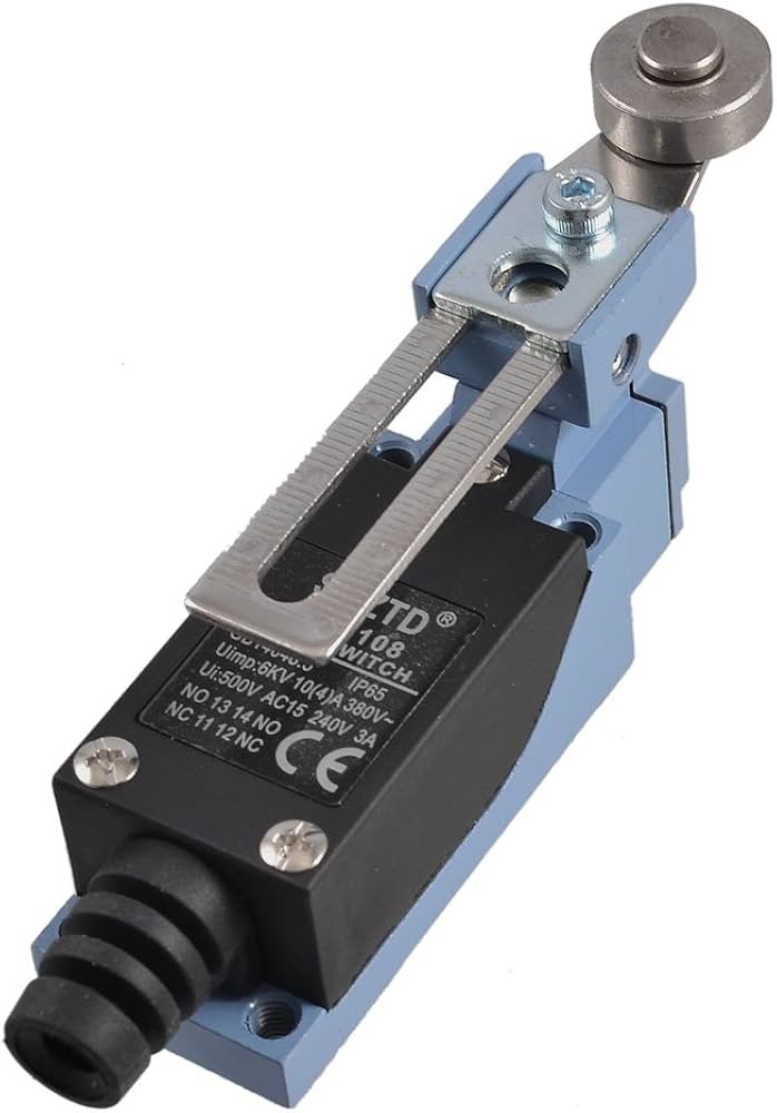 FINAL DE CARRERA DE PALANCA CON ROLDANA REGULABLE METALICA 1NO+1NC 5A