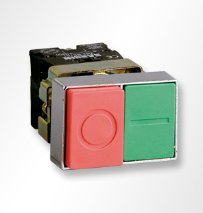 [PUL-MARCHA-PARO] PULSADOR DOBLE VERDE/ROJO MARCHA-PARO 1NO+1NC 22mm IP65