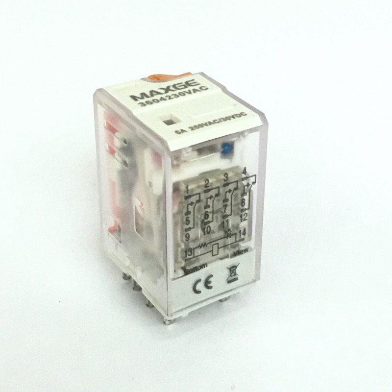 [RELE-24DC-4C] RELE ENCHUFABLE MINIATURA CR 4NOC 5A 24VDC