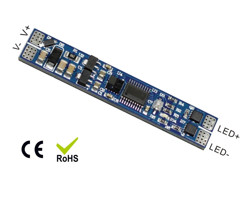 SENSOR ON/OFF-DIMMER MANOS P/CARRIL LED 12/24 VDC 8A