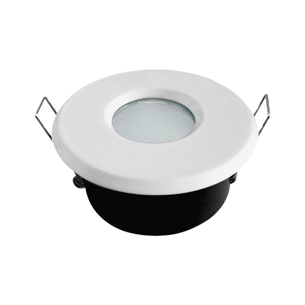 ARO Y CARCASA PARA DICROICA IP65 REDONDO BLANCO