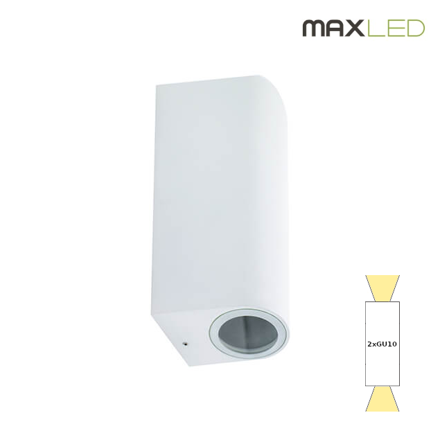 APLIQUE 2xGU10 UP/DOWN IP44 BLANCO MAXLED