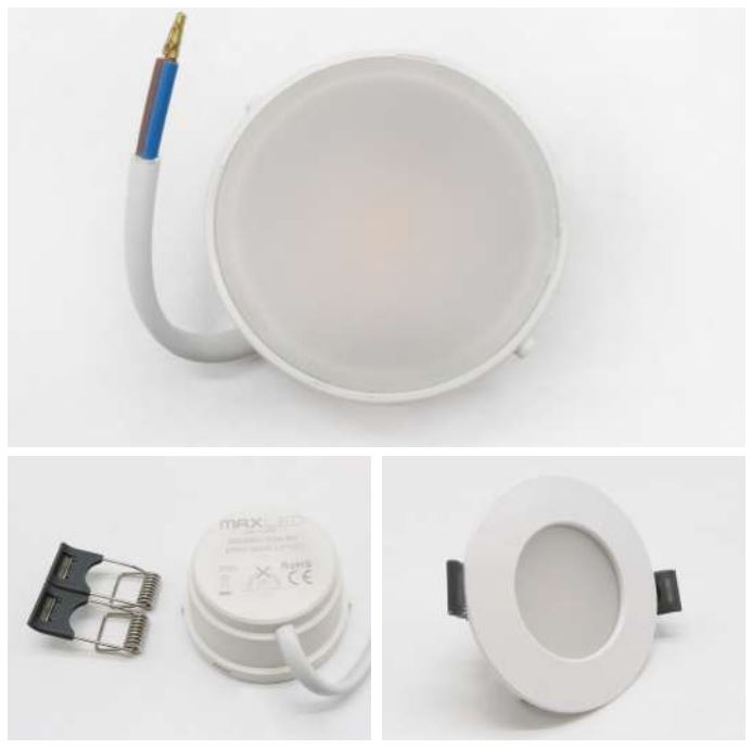 DOWNLIGHT LED MODULAR SIN ARO 6W 40K 120º BLANCO IP65 Ø85x32mm CUT: Ø63mm