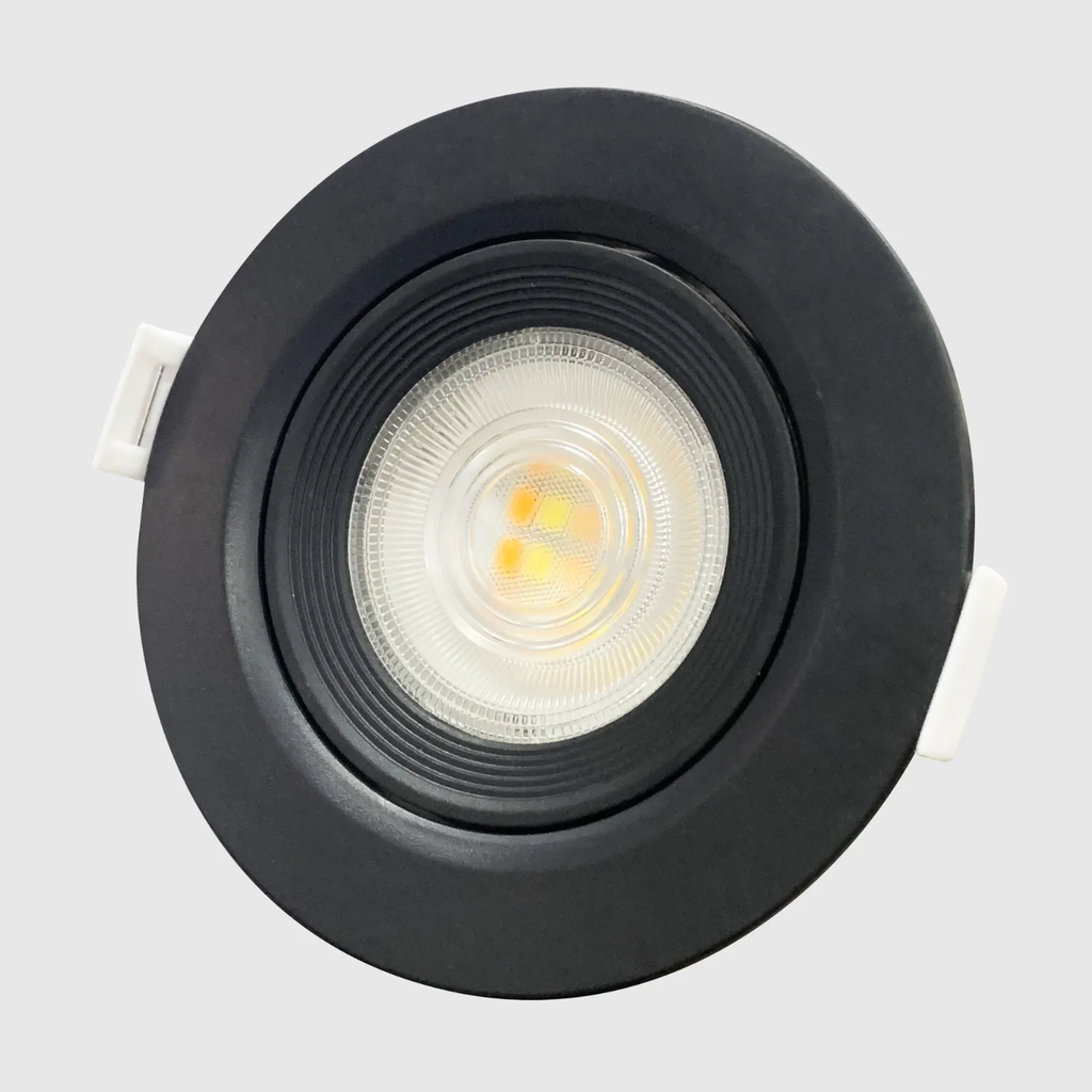 DOWNLIGHT ORIENTABLE 7W CCT3 500lm IP20 38º PLASTICO REDONDO Ø90x43mm NEGRO