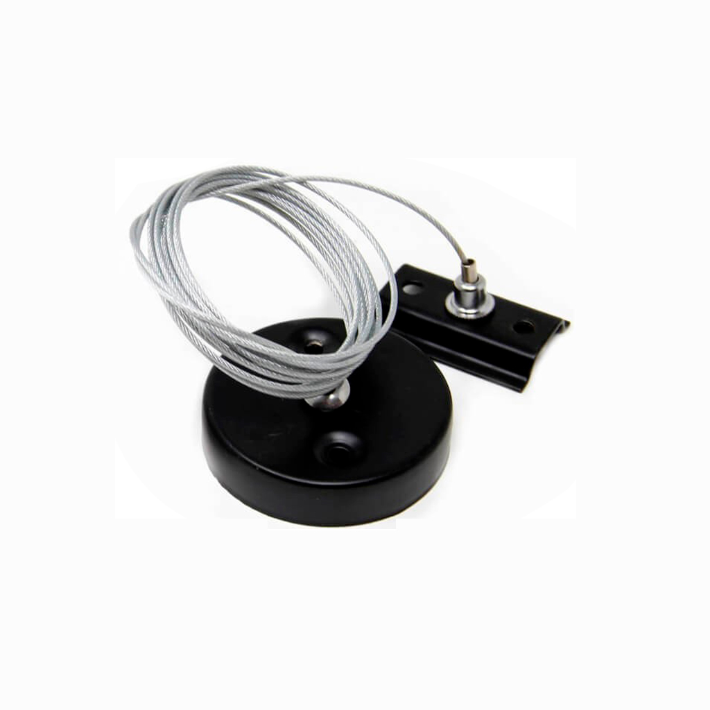 [FC-ACC-COL-NG] ACCESORIO DE COLGAR CARRIL ELECTRIFICADO CON CABLE ACERO EMBELLECEDOR NEGRO
