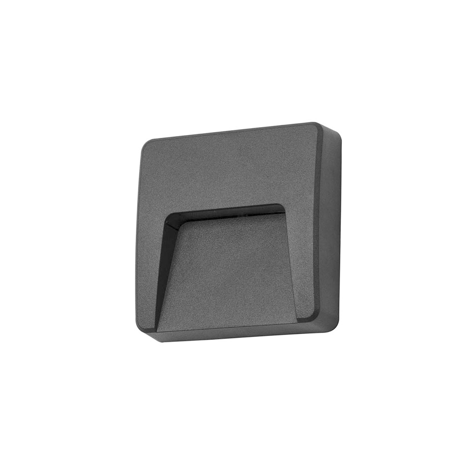 BALIZA SUPERFICIE SQ ANTRACITA 3W 100lm IP65 3000ºK CRI:80 120x32x120mm MAXLED