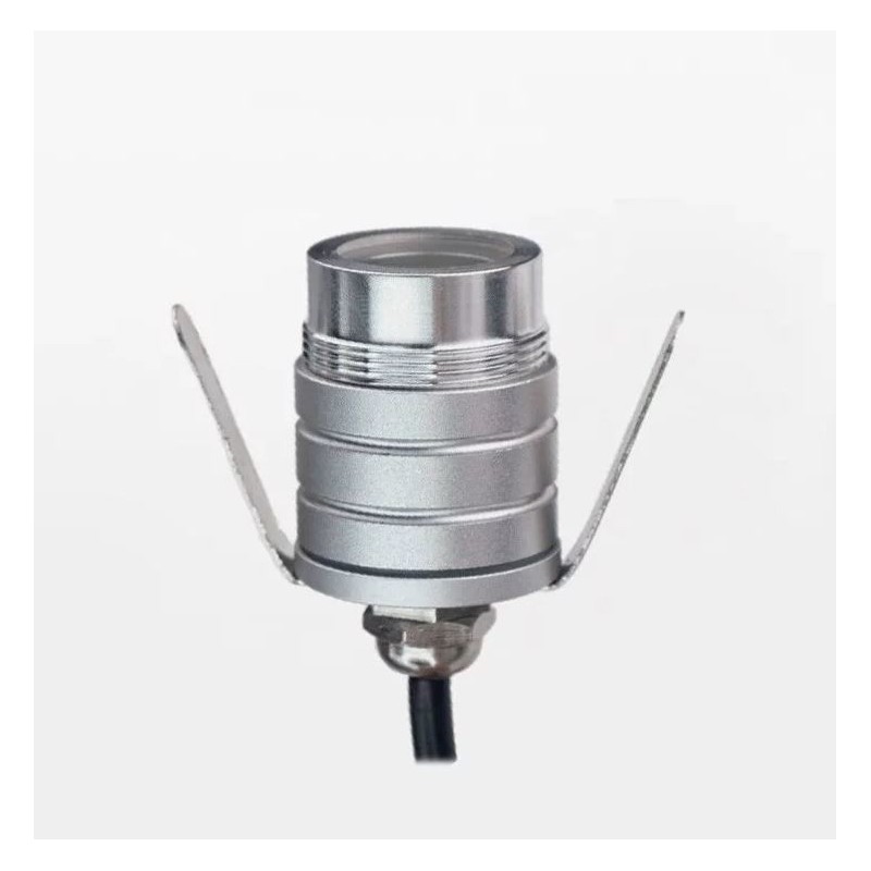 FOCO UPLIGHT EMPOTRADO 1W 3K 80lm 24VDC IP67 120º CUT: Ø32mm EXT: Ø35x50mm SIN FRONTAL